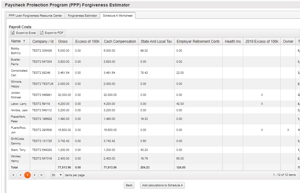 Completing Your PPP Schedule A Worksheet Help Center